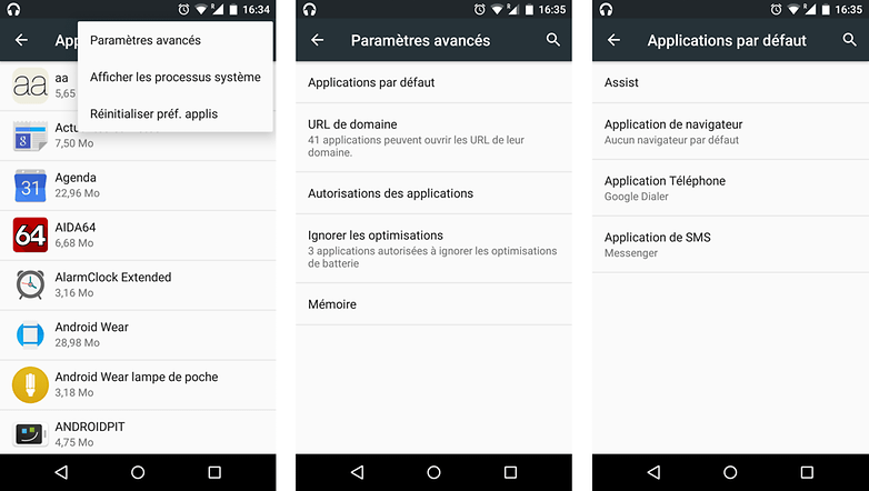 android m date sortie nouveautes fonctionnalites menu applications par defaut images 01