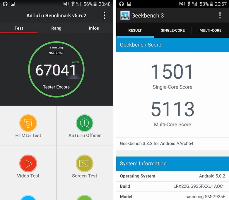 android samsung galaxy s6 edge benchmark antutu geekbench 3 01