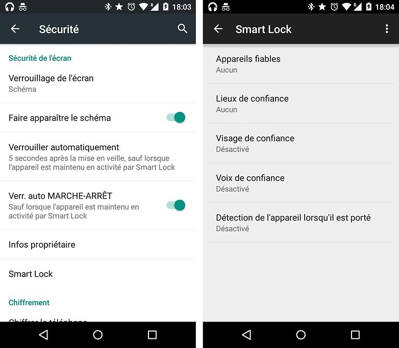choses a faire apres achat smartphone android securite confidentialite smart lock image 01