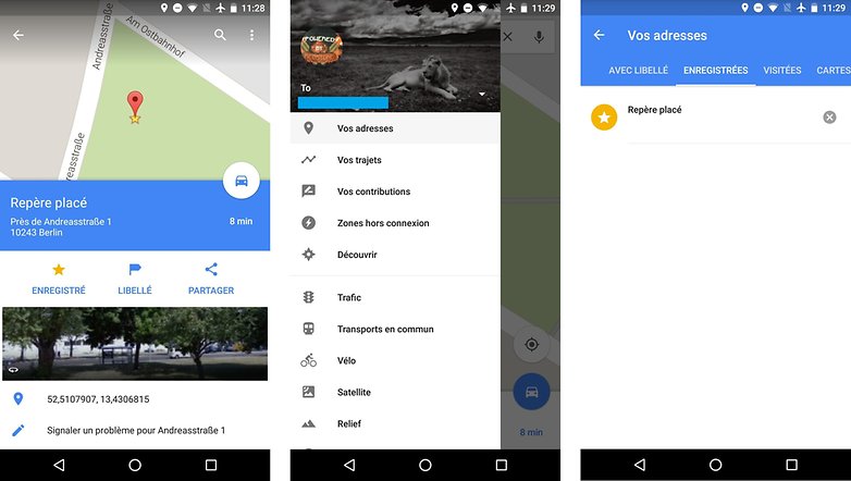 meilleurs trucs astuces google maps android enregistrer endroit lieu adresse images 00