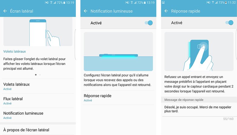 meilleurs trucs astuces samsung galaxy s7 edge notification lumineuse bords couleurs contacts images 00