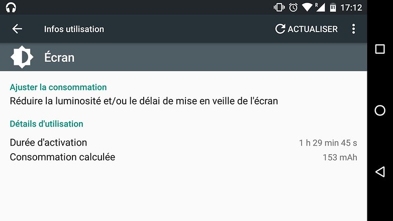 trucs astuces android 6 0 marshmallow voir trouver consommation batterie mah processus applications image 00