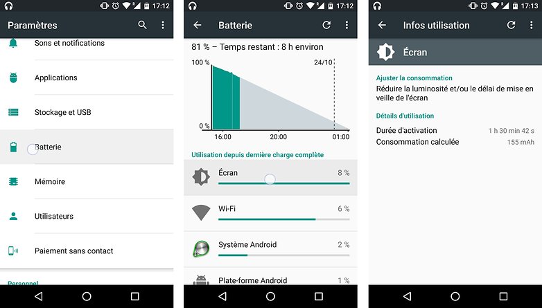 trucs astuces android 6 0 marshmallow voir trouver consommation batterie mah processus applications image 01