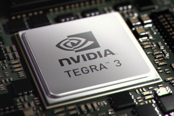 Microprocesseur NVIDIA Tegra 3 sur une carte électronique, avec le logo NVIDIA et le texte "TEGRA 3".