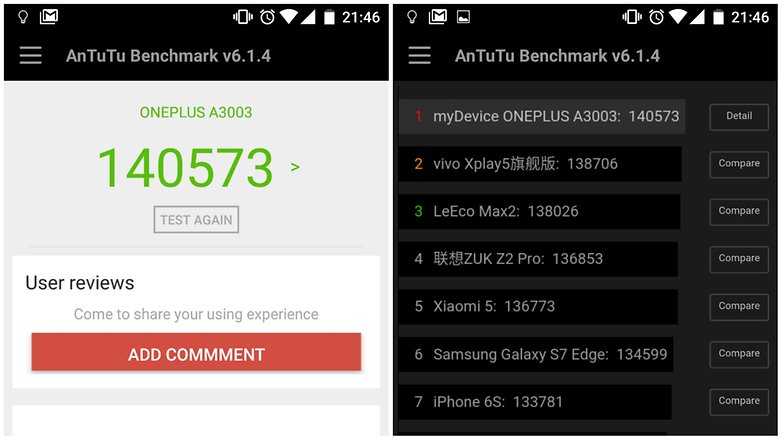 oneplus 3 benchmark antutu