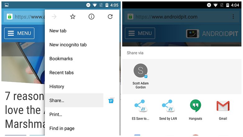 nexus 6 marshmallow sharing