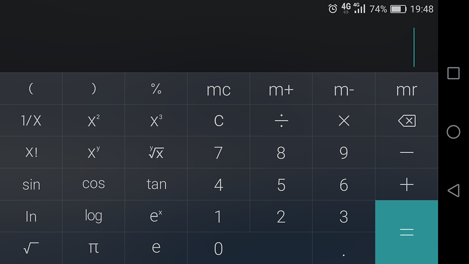 Calculator landscape
