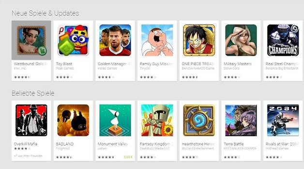 Google Play Store fuer Android