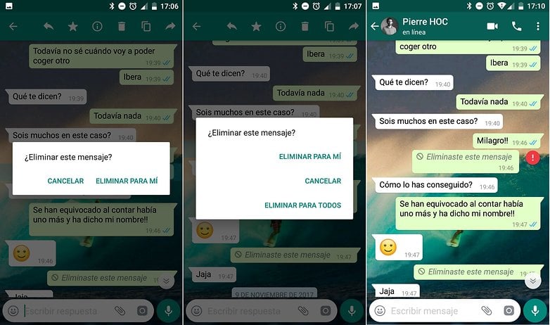 AndroidPIT borrar mensajes whatsapp para todos despues 7 minutos