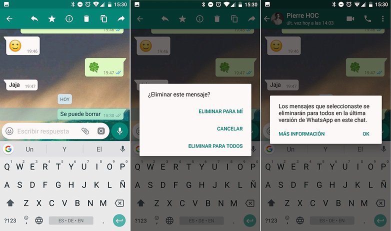AndroidPIT borrar mensajes whatsapp para todos