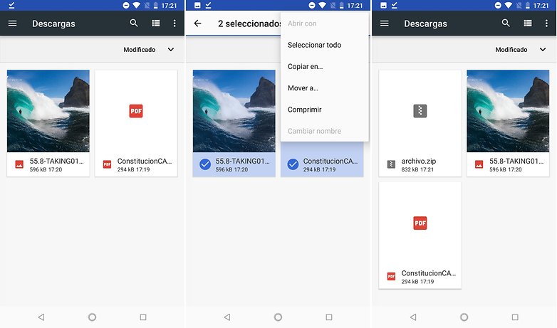 AndroidPIT comprimir archivos oreo