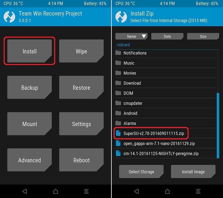 AndroidPIT install recovery root