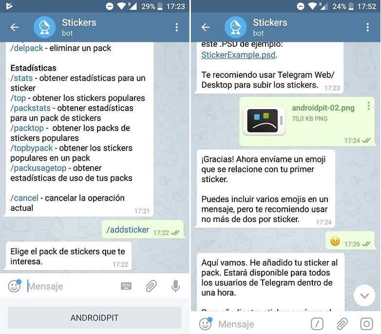 AndroidPIT nuevo sticker telegram