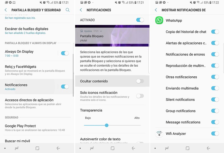 Androidpit ajustes notificaciones pantalla bloqueo samsung