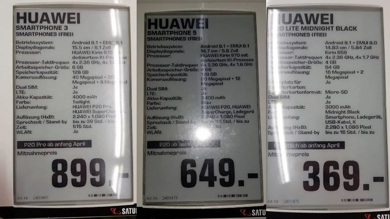 huawei p20 prices saturn germany