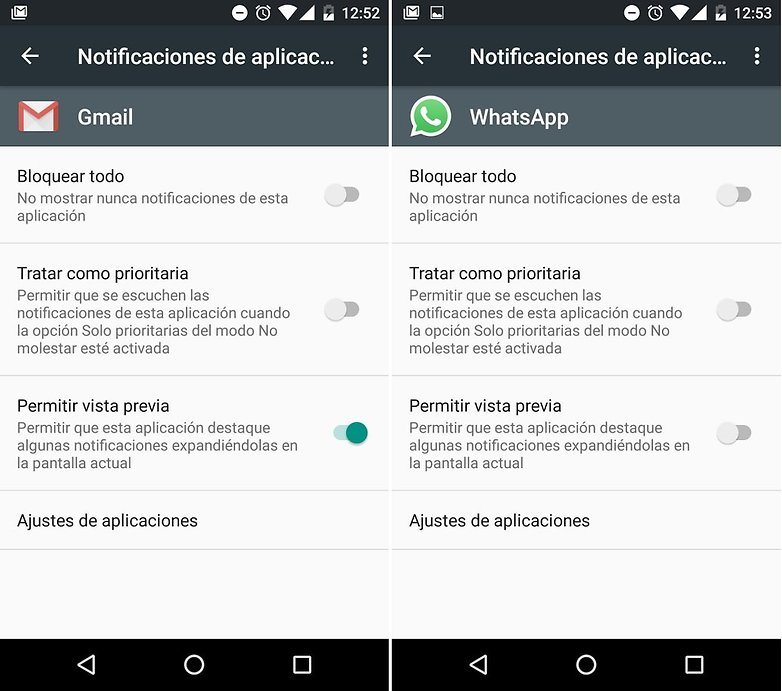 notificaciones vista previa