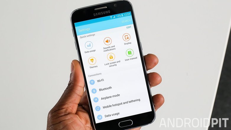 Samsung Galaxy S6 quick settings