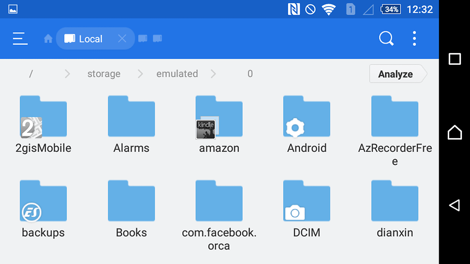 internal memory of android in es file manager_1 5x