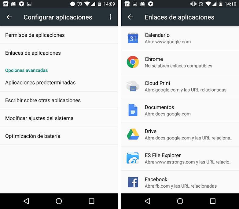 enlaces apps marshmallow