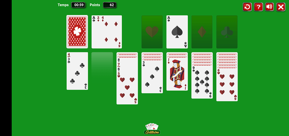 Solitaire 3 cartes