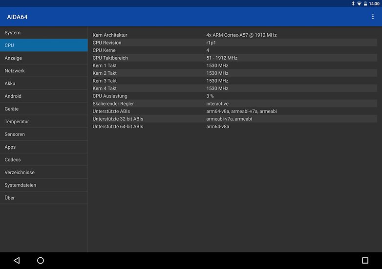 AIDA64 google pixel c