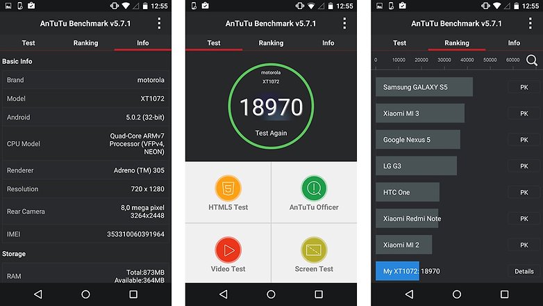 Benchmark Moto G