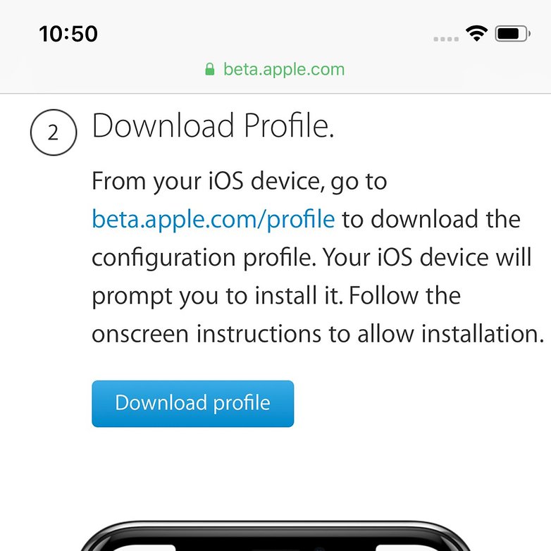 iOS 12 Public beta 1 profile