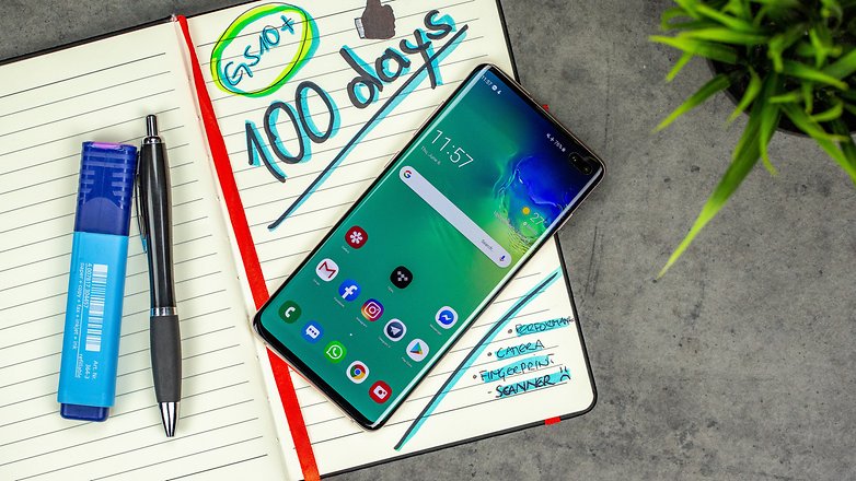 androidpit samsung galaxy s10 plus 100 days display