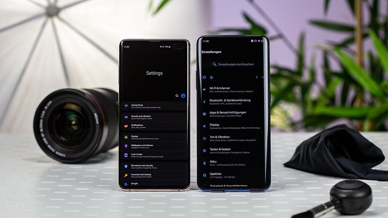 androidpit oneplus 7 pro vs galaxy s10 plus software