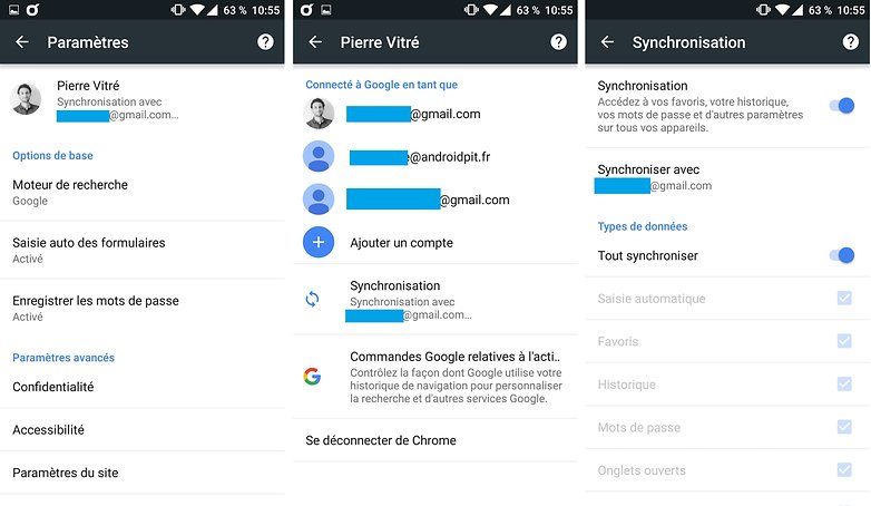 androidpit FR chrome synchronisation