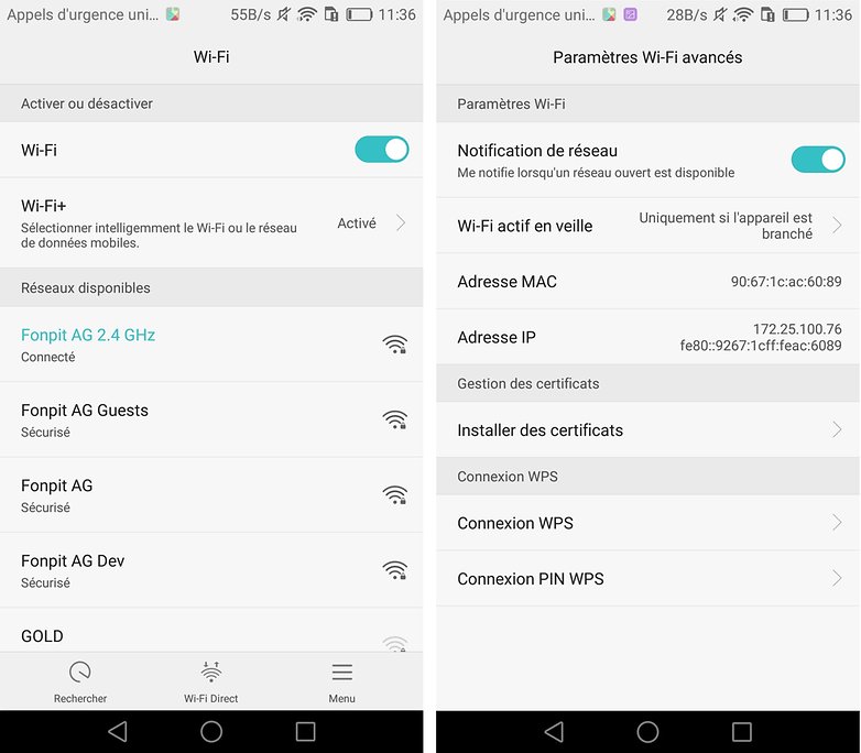 androidpit FR huaweip8 wifi