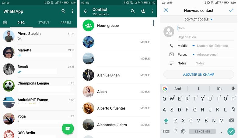 androidpit FR whatsapp contacts