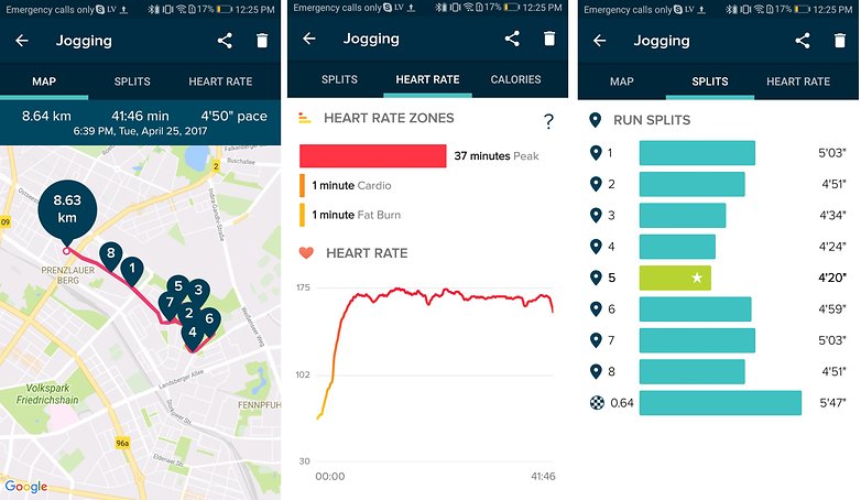 androidpit fitbit alta jogging