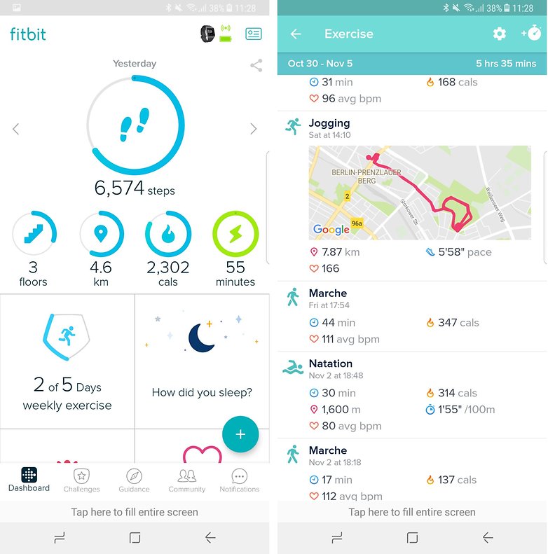 androidpit fitbit app