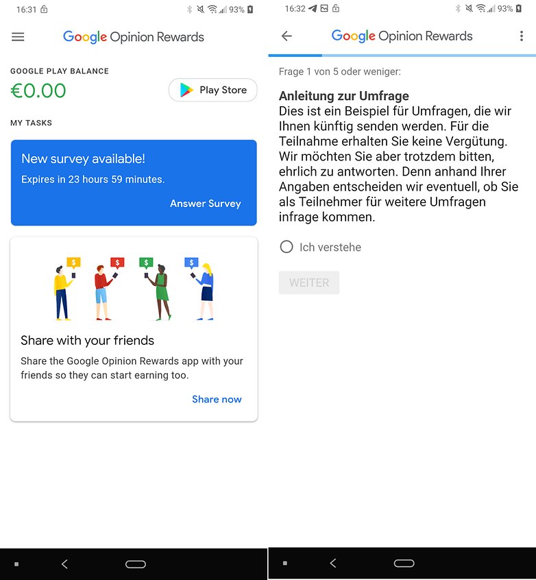 ganjaran pendapat google androidpit
