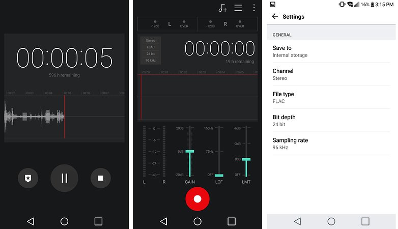androidpit lg v20 record audio