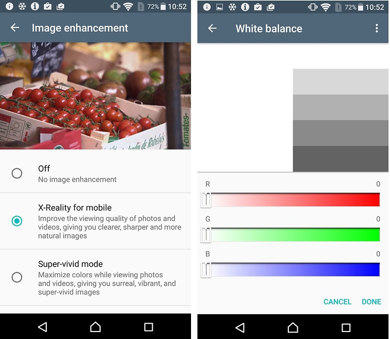 androidpit sony xperia x performance display