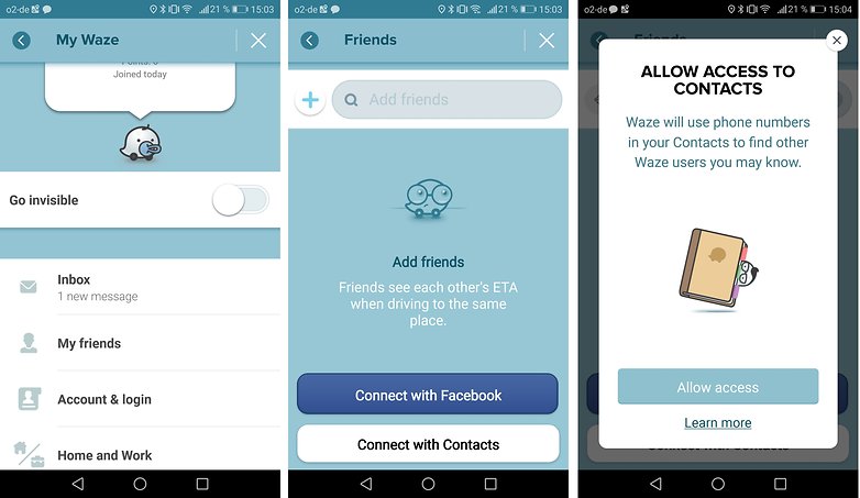 androidpit waze contacts