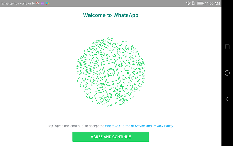 androidpit whatsapp tablette accueil