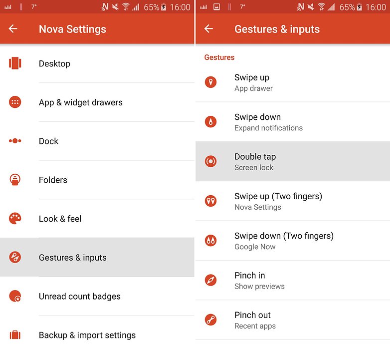 AndroidPIT nova launcher tips and tricks double tap to lock