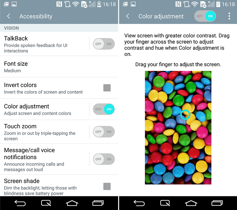 androidpit lg g3 tipy a triky úprava barev