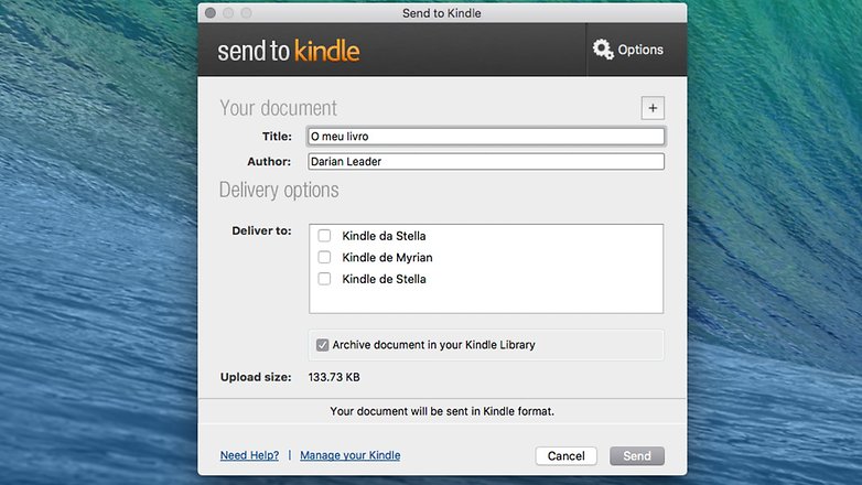 send to kindle