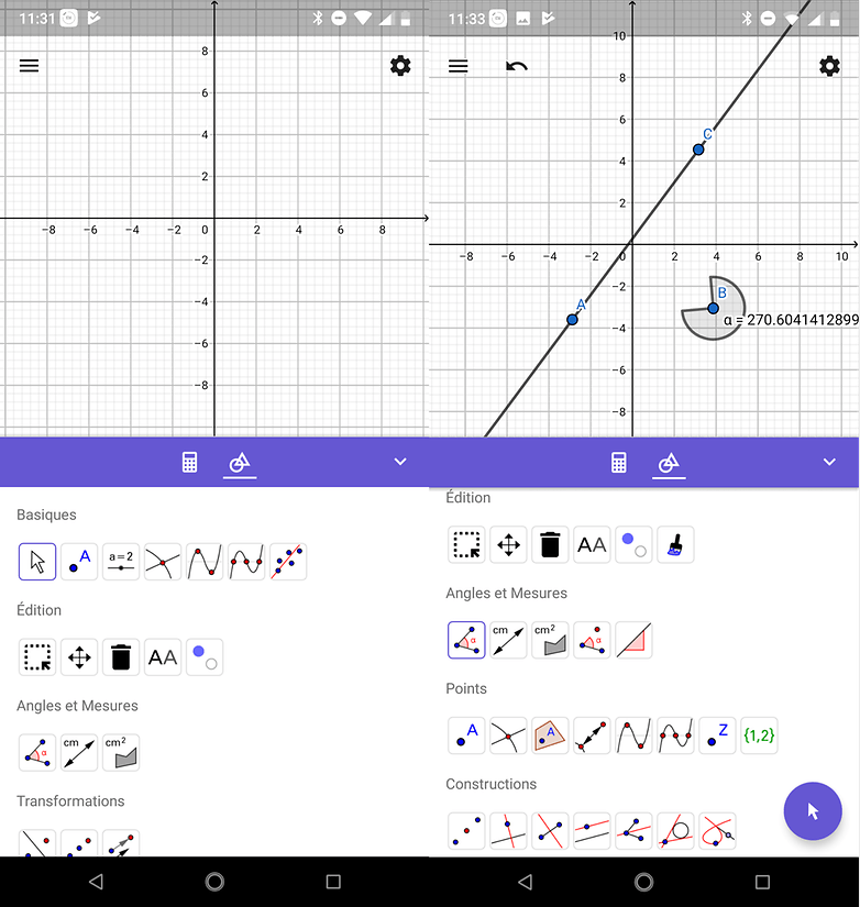 androidpit Geogebra calcul formel
