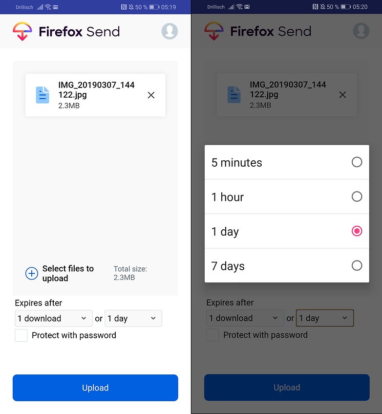 androidpit firefox send