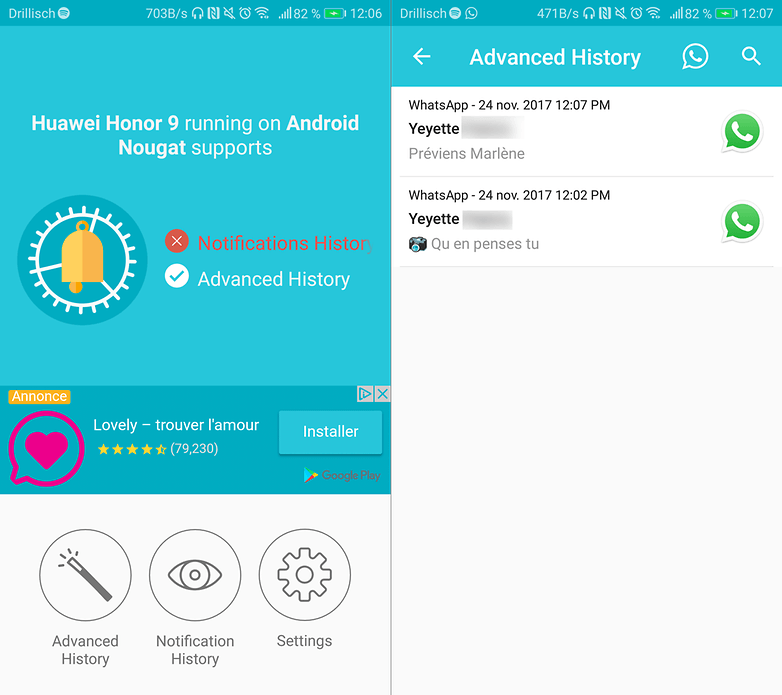 androidpit notification history log