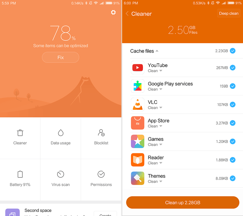 androidpit xiaomi mi max 2 security app