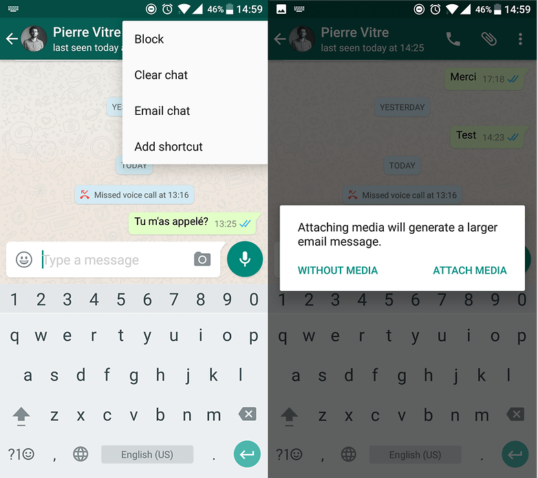 email chat whatsapp
