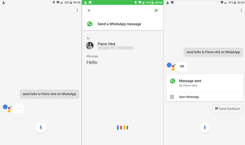 google assistant whatsapp