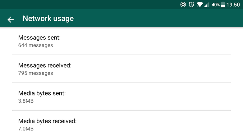 whatsapp network usage