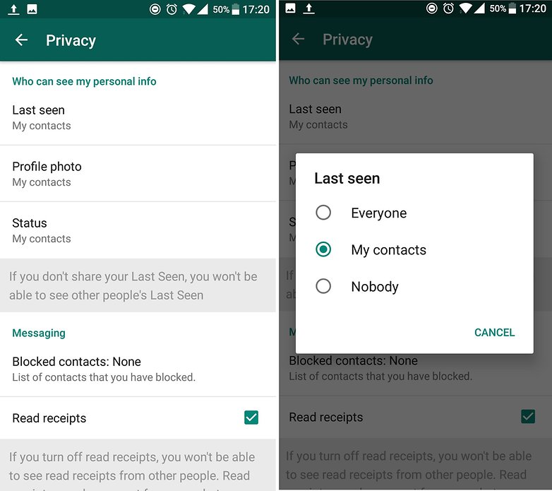 whatsapp privacy